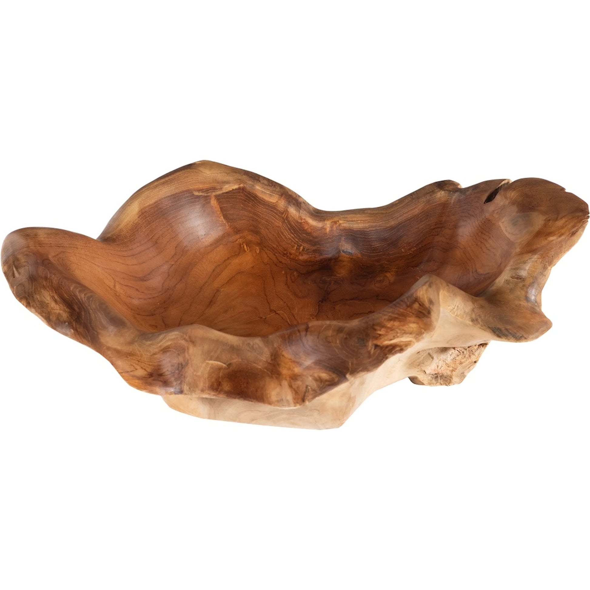 Carving Bowl by Phillips Collection in brown and natural. Made from wood in a cottage & farmhouse style.