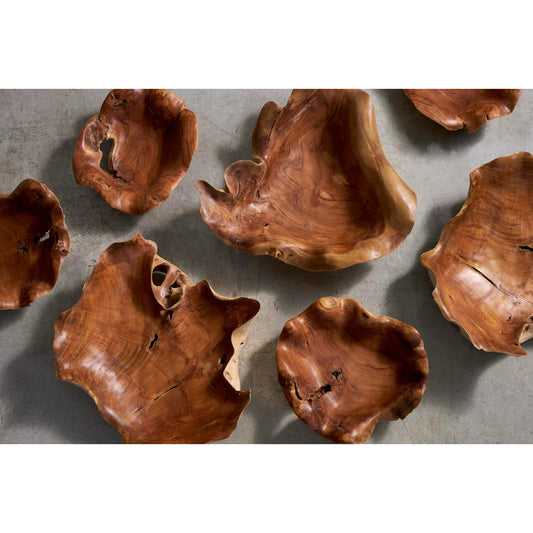 Carving Bowl by Phillips Collection in brown and natural. Made from wood in a cottage & farmhouse style.