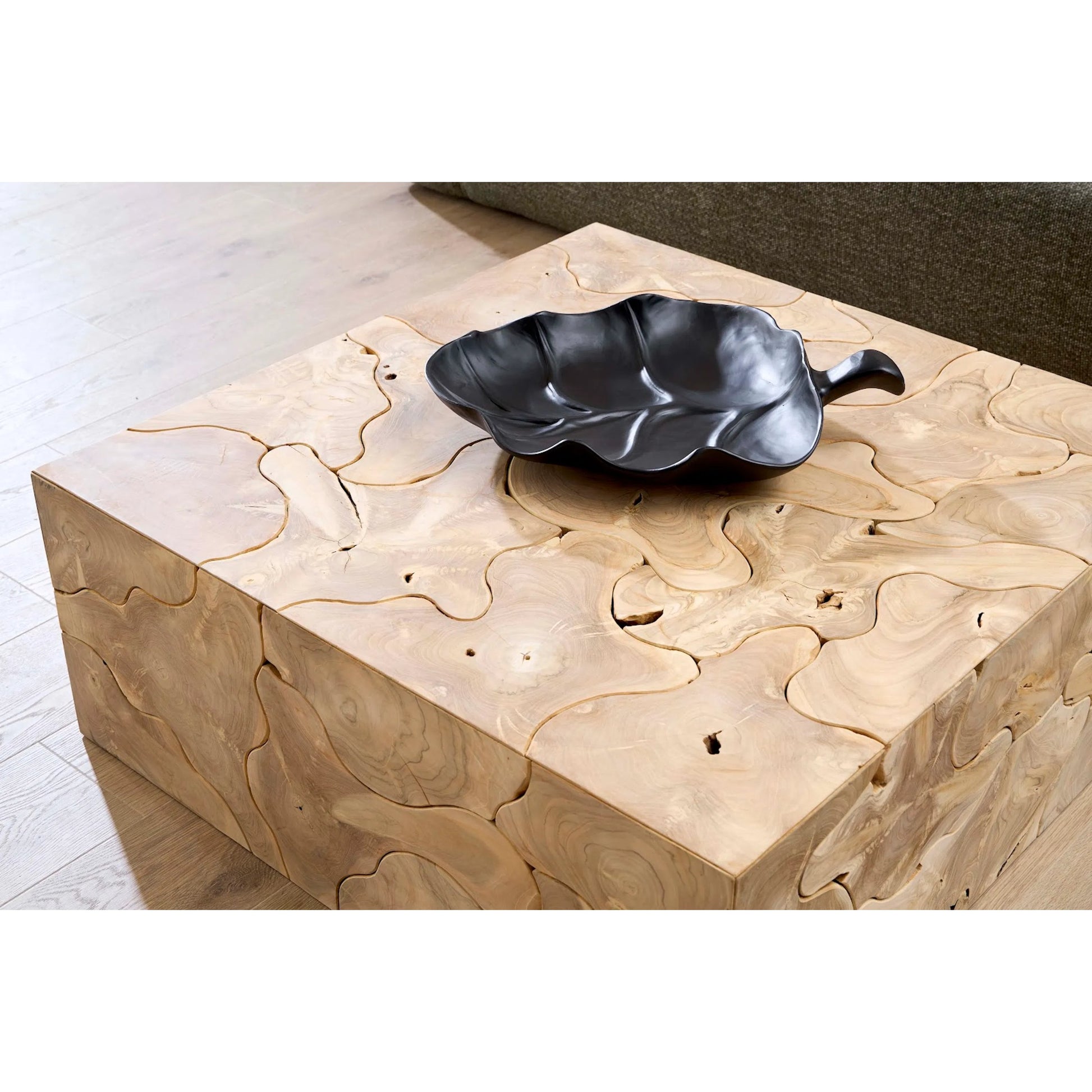 Teak Slice Coffee Table by Phillips Collection in bleached. Made from wood, teak in a unique style.