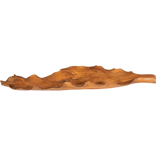Leaf Bowl by Phillips Collection in brown and natural. Made from wood wood, teak in a cottage & farmhouse style.