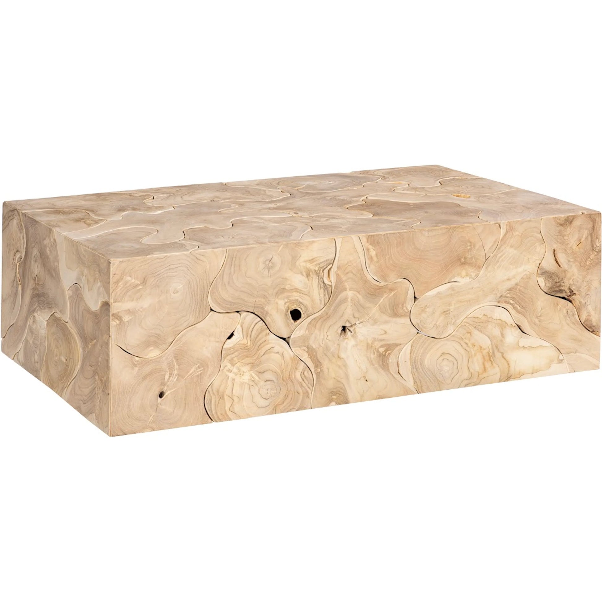 Teak Slice Coffee Table by Phillips Collection in bleached. Made from wood, teak in a unique style.