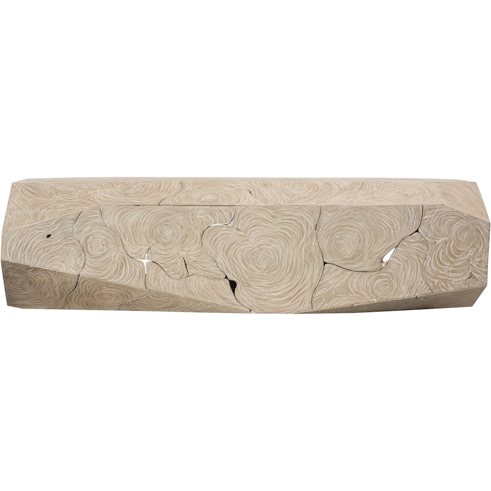 Prism Console Table Oat by Phillips Collection in beige. Made from wood in a transitional style.
