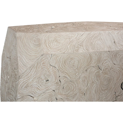Prism Console Table Oat by Phillips Collection in beige. Made from wood in a transitional style.