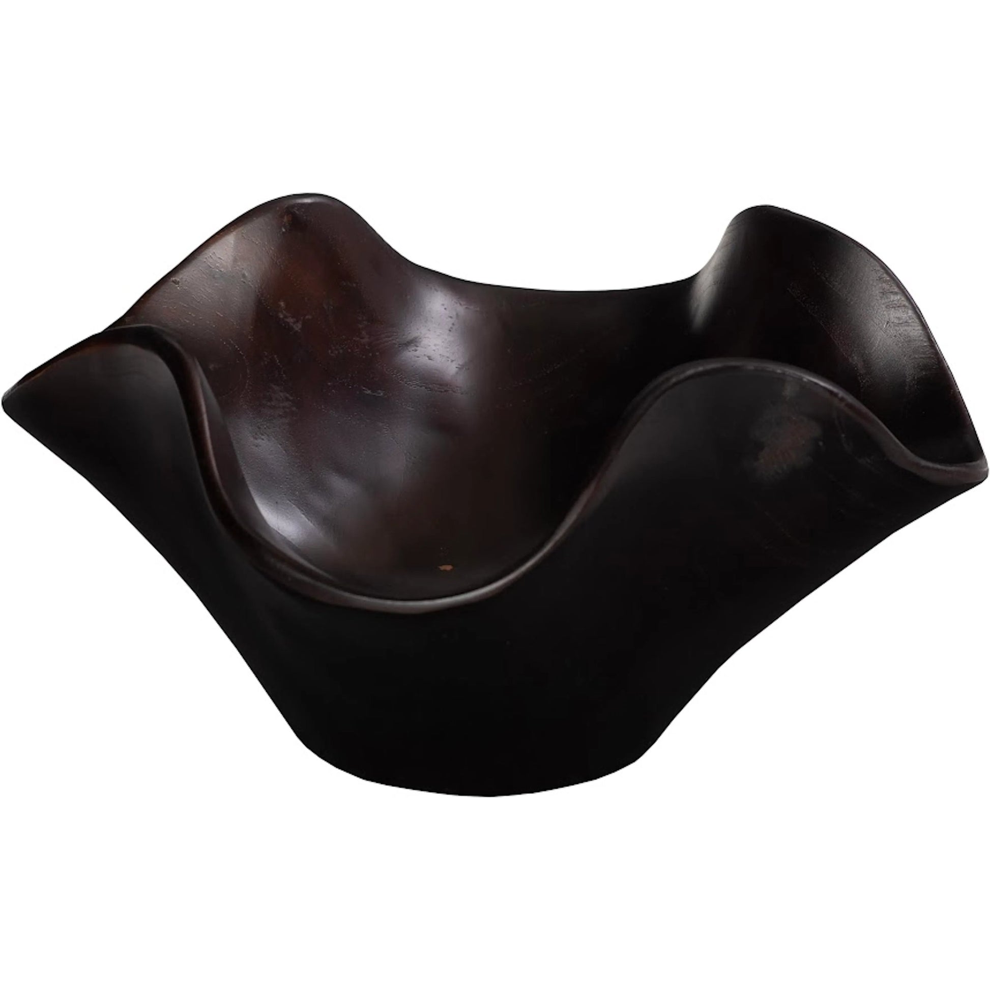 Teak Black Wood Bowl by Phillips Collection in black. Made from wood, teak in a modern style.