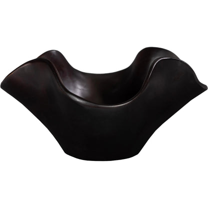 Teak Black Wood Bowl by Phillips Collection in black. Made from wood, teak in a modern style.