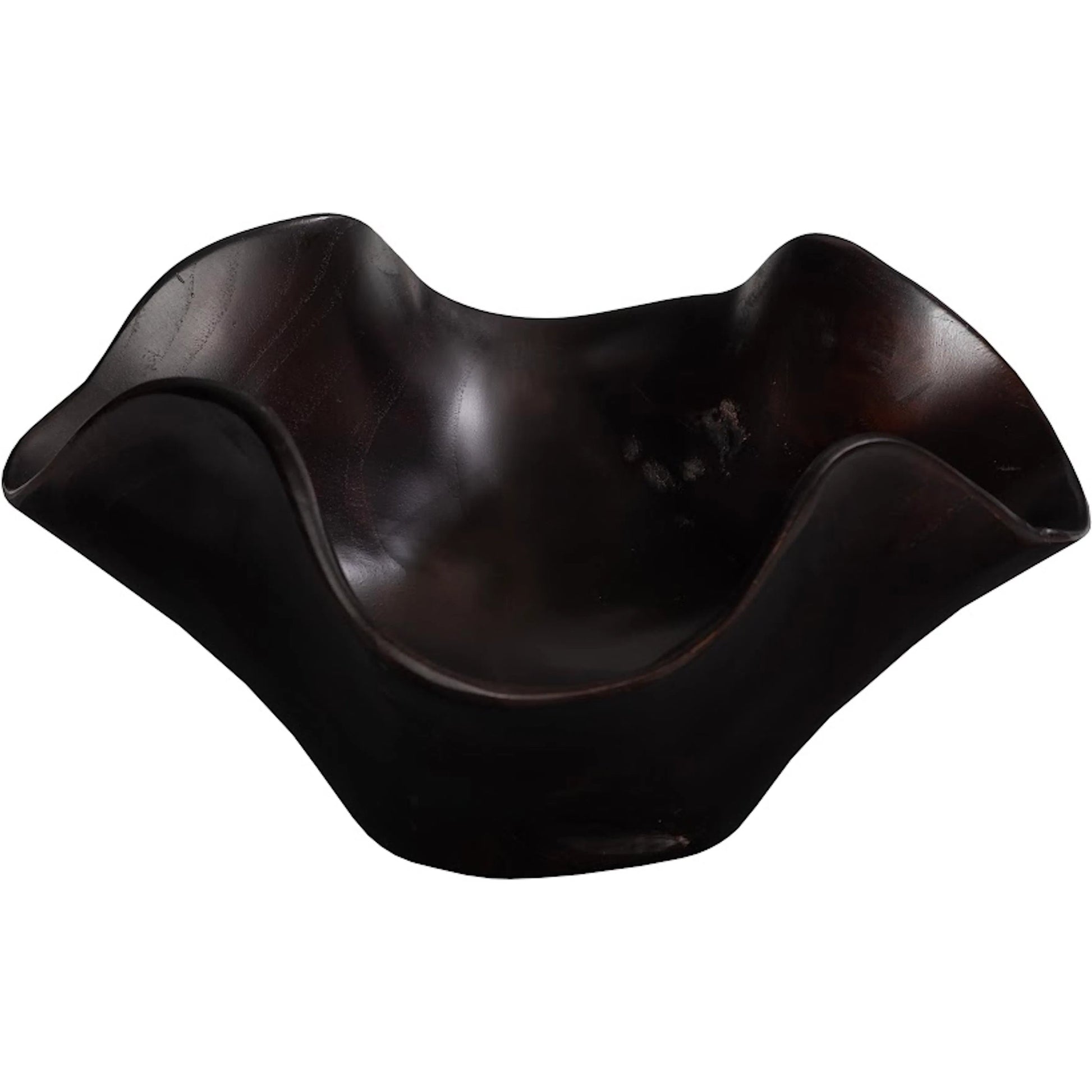 Teak Black Wood Bowl by Phillips Collection in black. Made from wood, teak in a modern style.