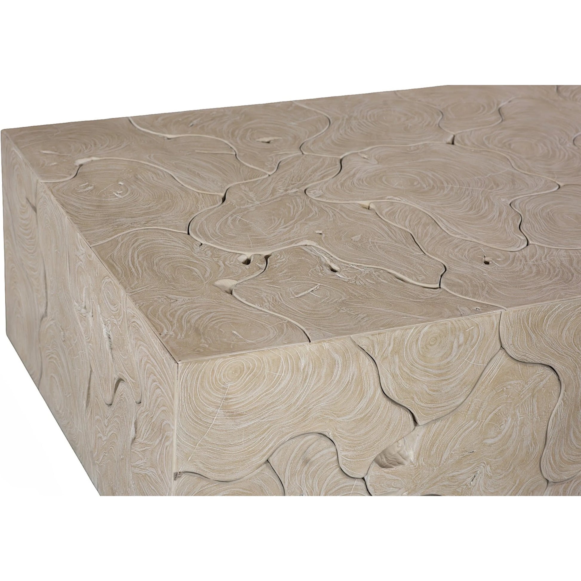 Teak Slice Coffee Table by Phillips Collection in oat. Made from wood, teak in a unique style.