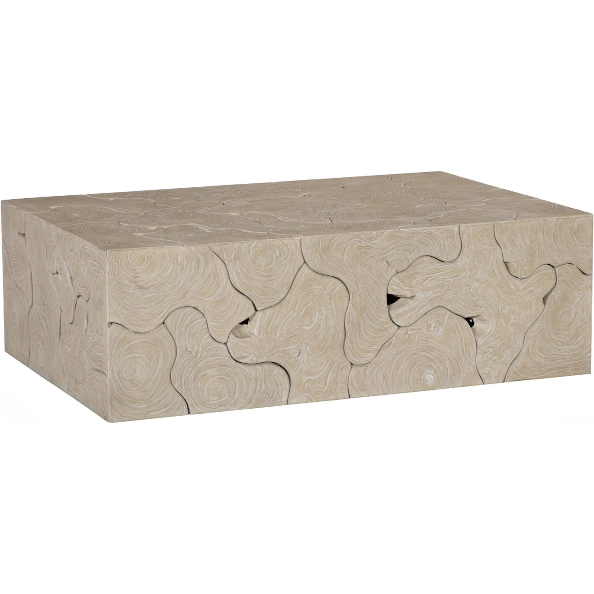Teak Slice Coffee Table by Phillips Collection in oat. Made from wood, teak in a unique style.