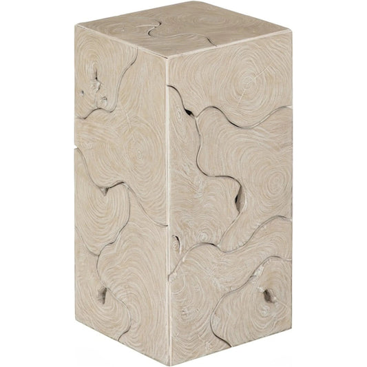 Teak Slice Pedestal by Phillips Collection. Made from unique in a eclectic & global style.