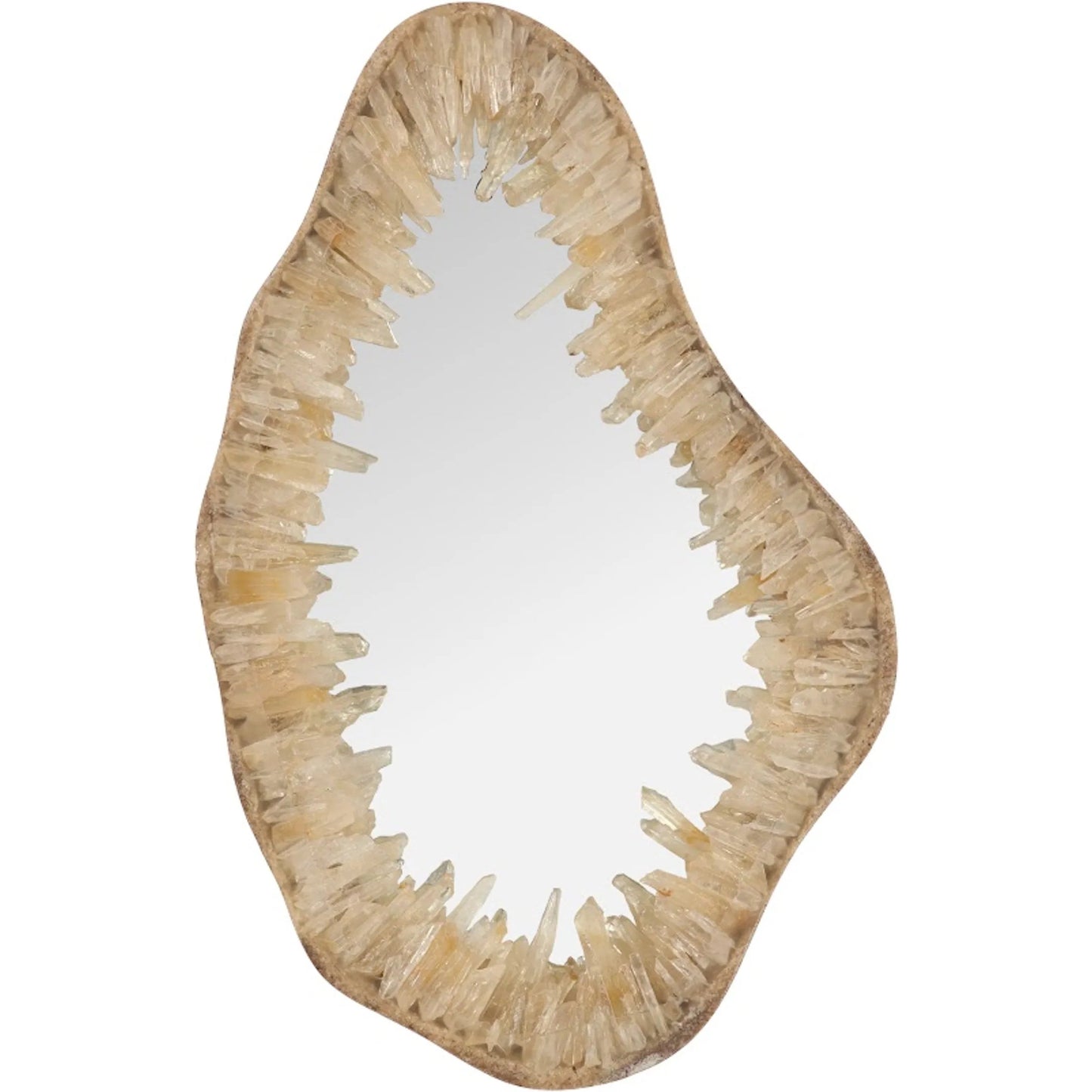 000 SI-2527690 | Primary Silo | Quartz Crystal Mirror by Phillips Collection in beige, off white. Made from glass, stone, quartz in a unique style.
