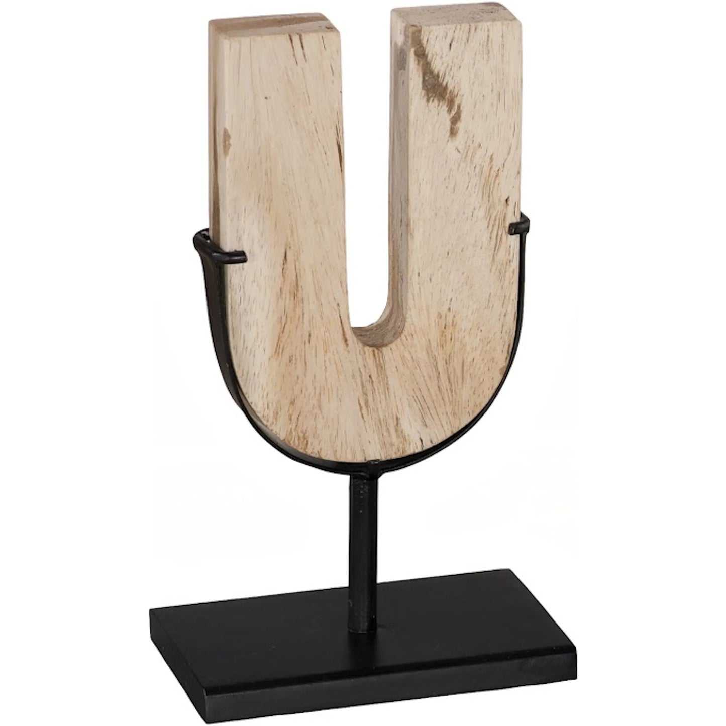 000 SI-2527634 | Primary Silo | Continuum U Sculpture by Phillips Collection in beige, black, brown. Made from metal, petrified wood in a unique style.