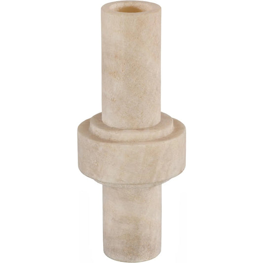 Stone Vase by Phillips Collection in beige, off white. Made from stone, onyx in a unique style.