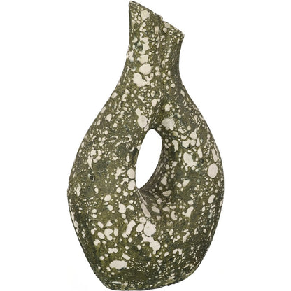 Oil Vase by Phillips Collection in olive, white. Made from unique in a unique style.