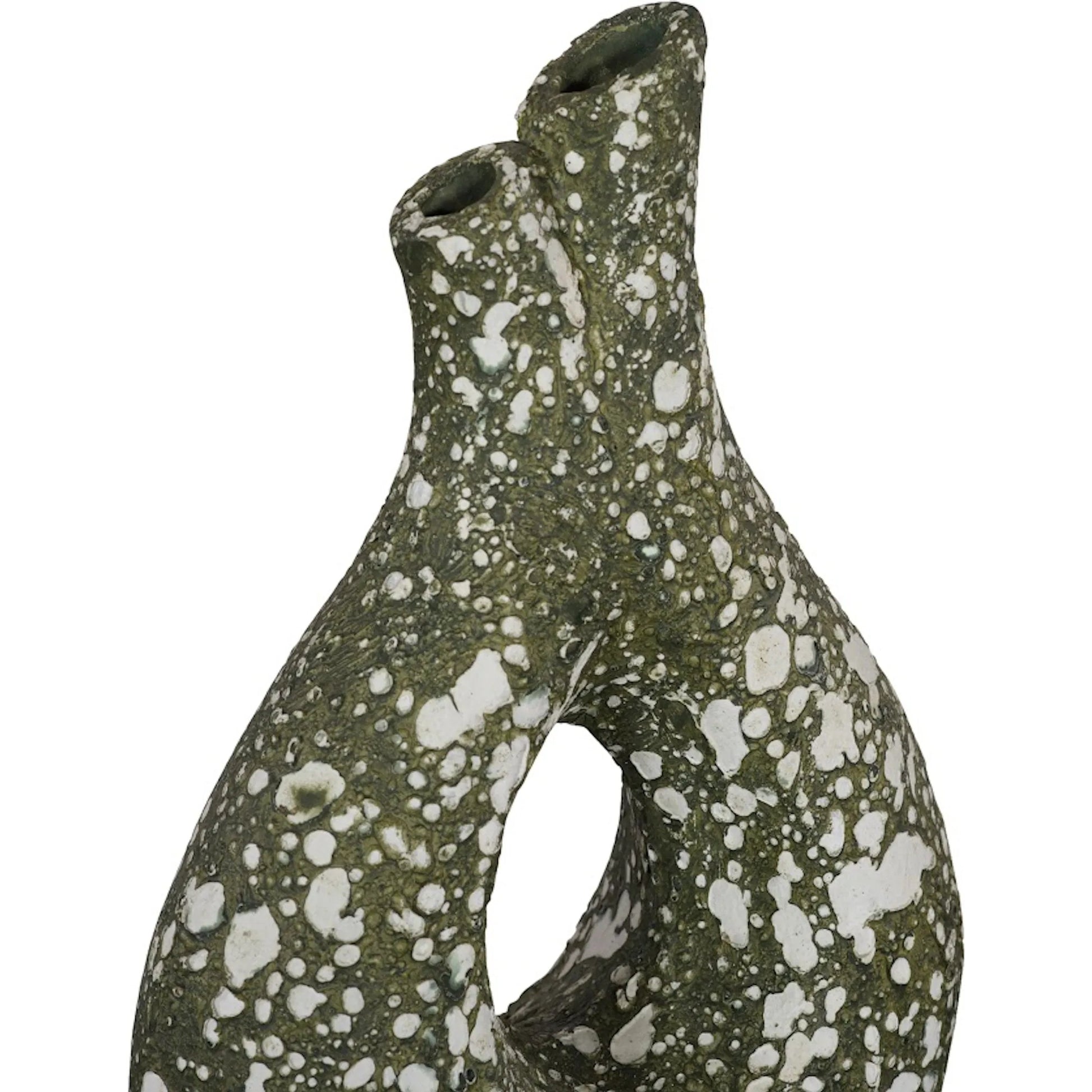 Oil Vase by Phillips Collection in olive, white. Made from unique in a unique style.