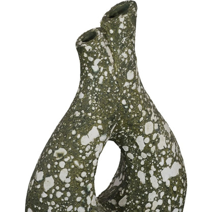 Oil Vase by Phillips Collection in olive, white. Made from unique in a unique style.