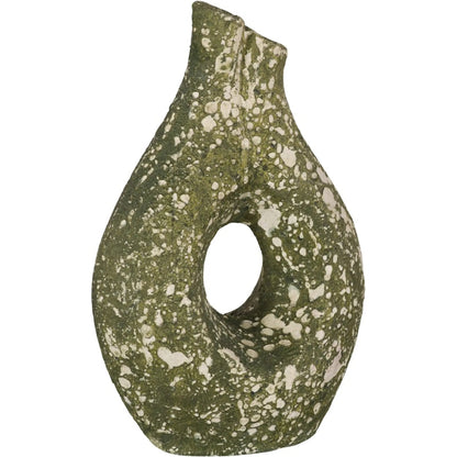 Oil Vase by Phillips Collection in olive, white. Made from unique in a unique style.