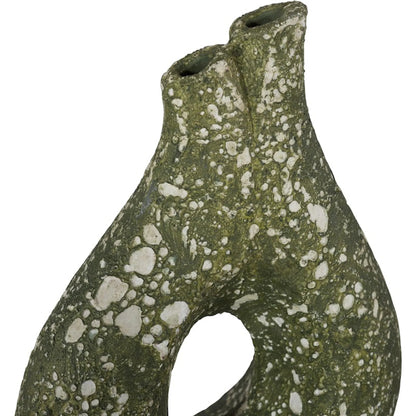 Oil Vase by Phillips Collection in olive, white. Made from unique in a unique style.