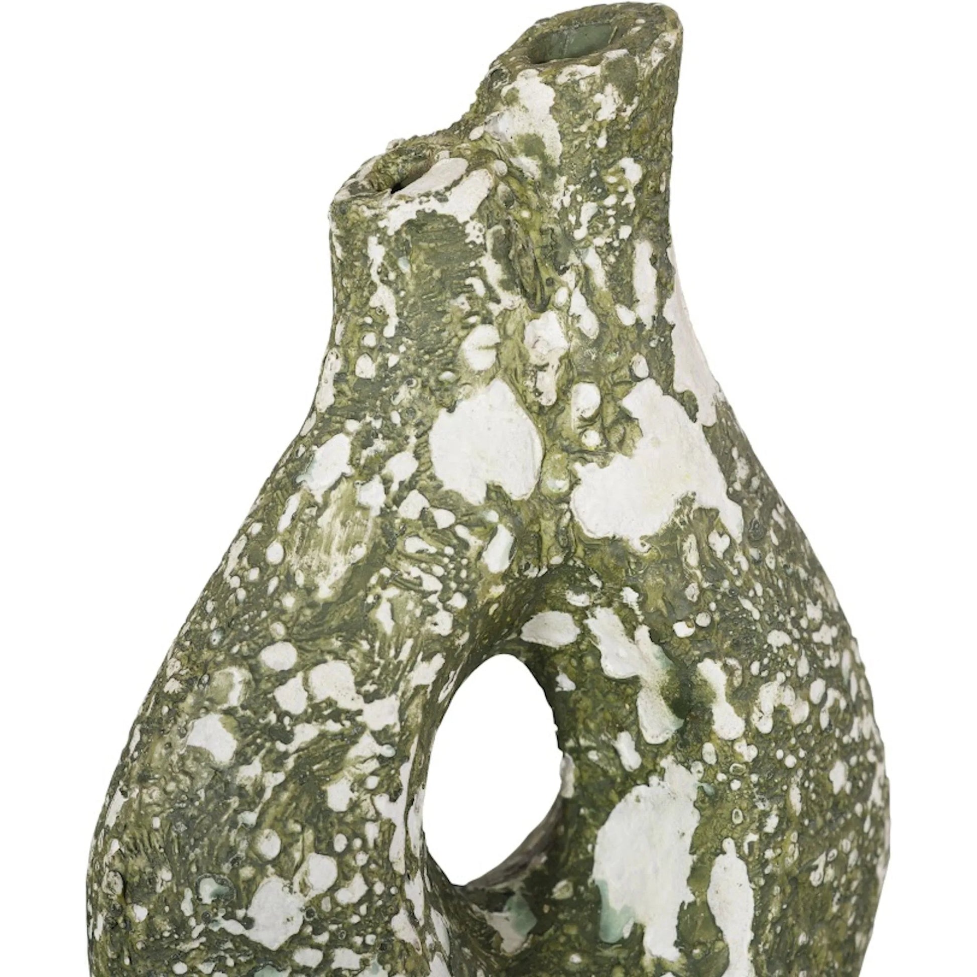 Oil Vase by Phillips Collection in olive, white. Made from unique in a unique style.