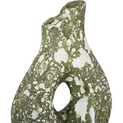 Oil Vase by Phillips Collection in olive, white. Made from unique in a unique style.