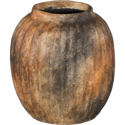 Raw Umber Globe Vase by Phillips Collection in amber. Made from ceramic in a unique style.