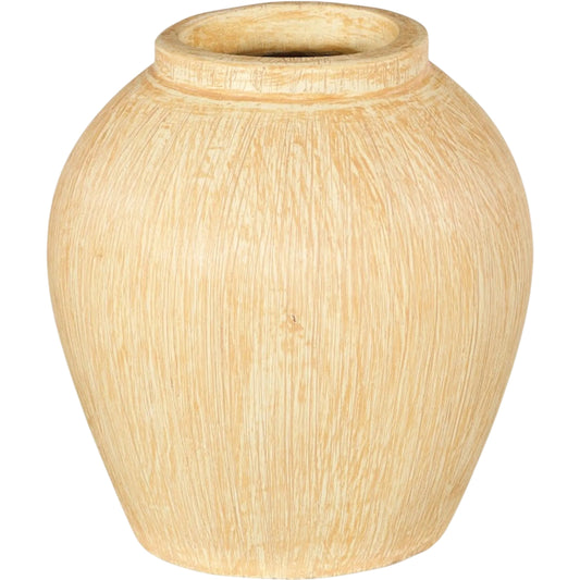 Canary Wash Vase by Phillips Collection in yellow. Made from ceramic in a unique style.