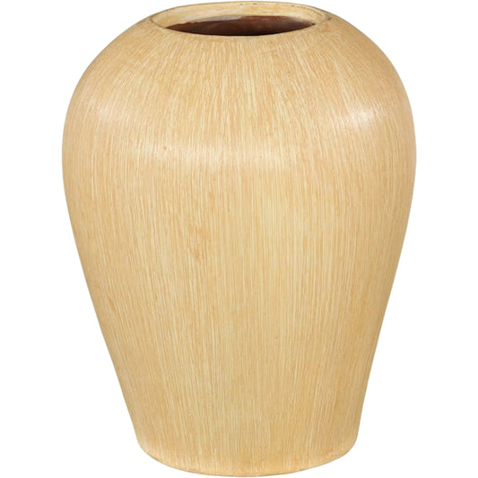 Canary Wash Vase by Phillips Collection in yellow. Made from ceramic in a unique style.