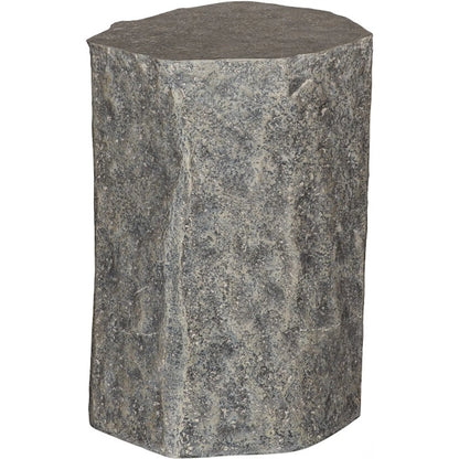 Splinter Stone Pedestal by Phillips Collection in gray. Made from resin, stone composite in a unique style.