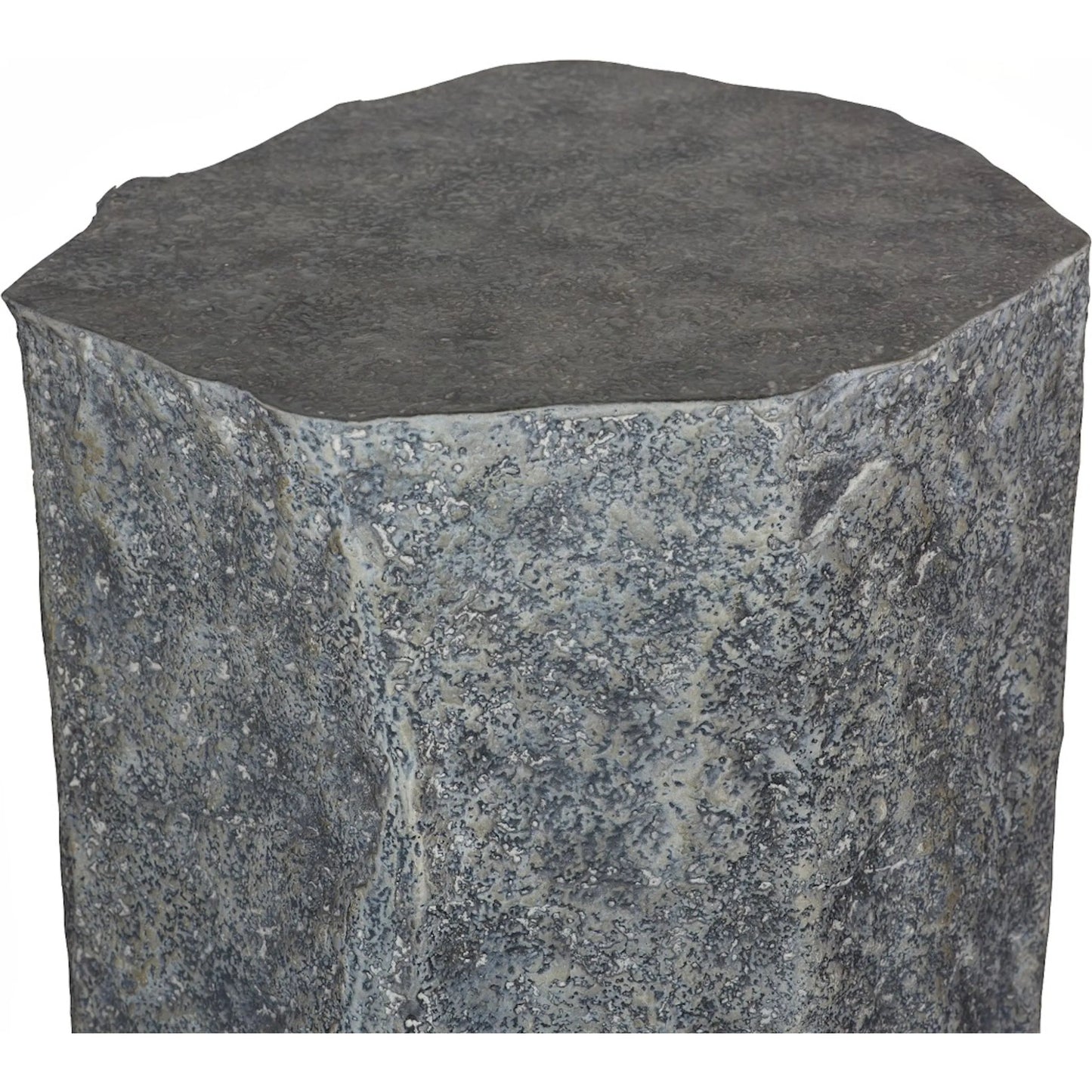 010 SI-2527698 | Closeup | Splinter Stone Pedestal by Phillips Collection in gray. Made from resin, stone composite in a unique style.