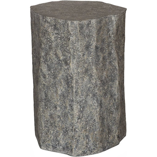 Splinter Stone Pedestal by Phillips Collection in gray. Made from resin, stone composite in a unique style.