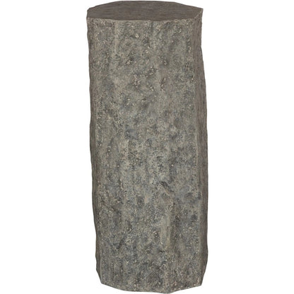 Splinter Stone Pedestal by Phillips Collection in gray. Made from resin, stone composite in a unique style.