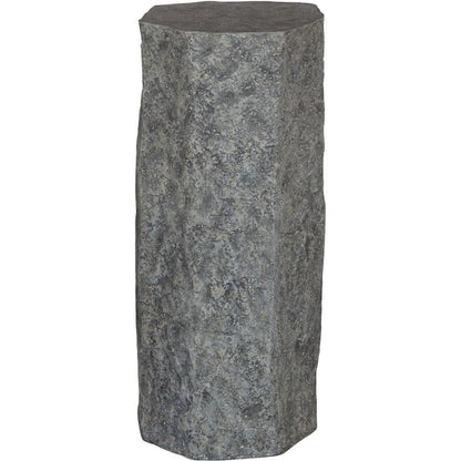 Splinter Stone Pedestal by Phillips Collection in gray. Made from resin, stone composite in a unique style.
