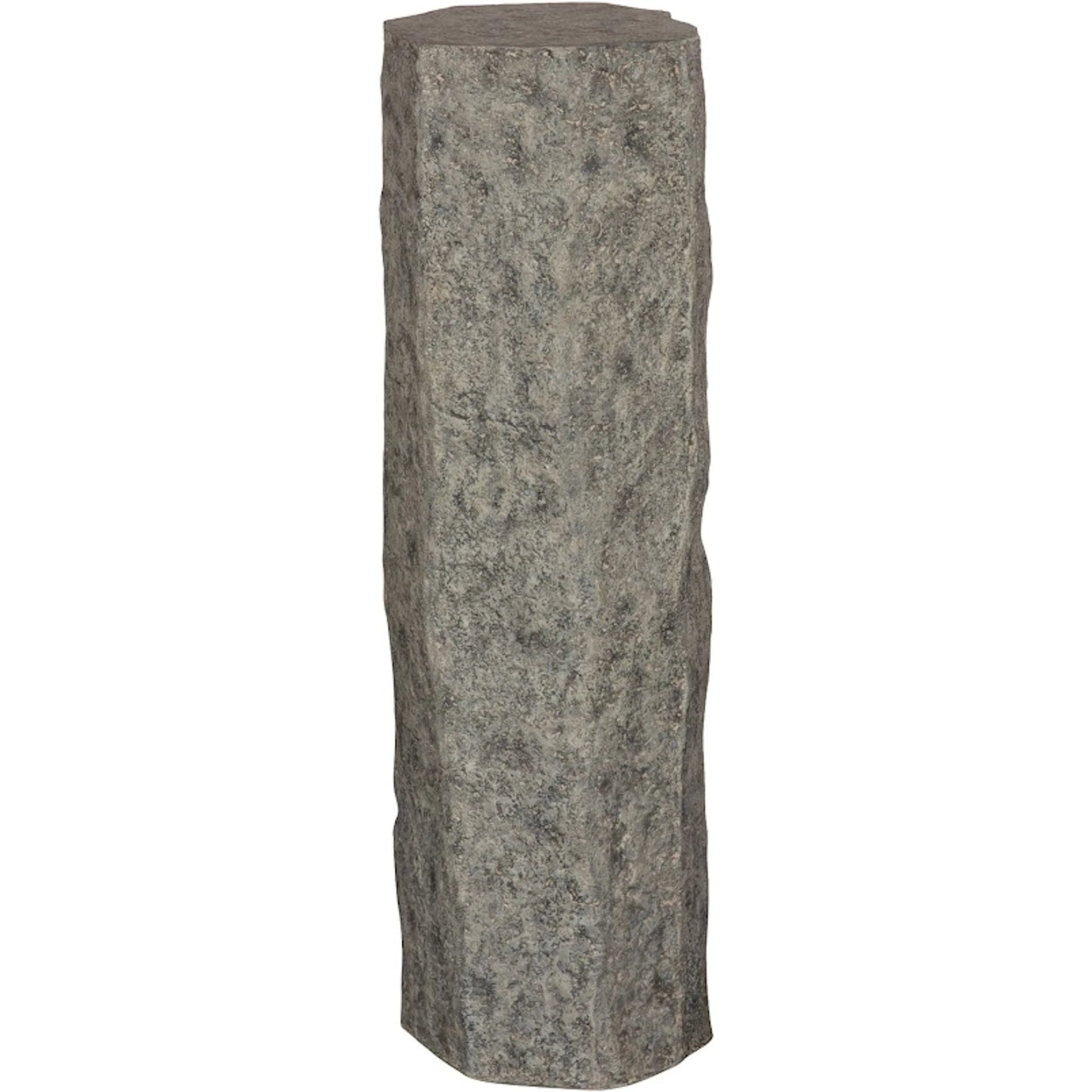 Splinter Stone Pedestal by Phillips Collection in gray. Made from resin, stone composite in a unique style.