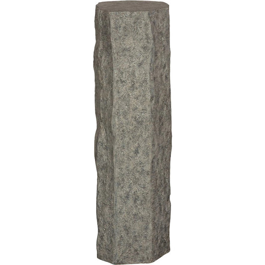 Splinter Stone Pedestal by Phillips Collection in gray. Made from resin, stone composite in a unique style.