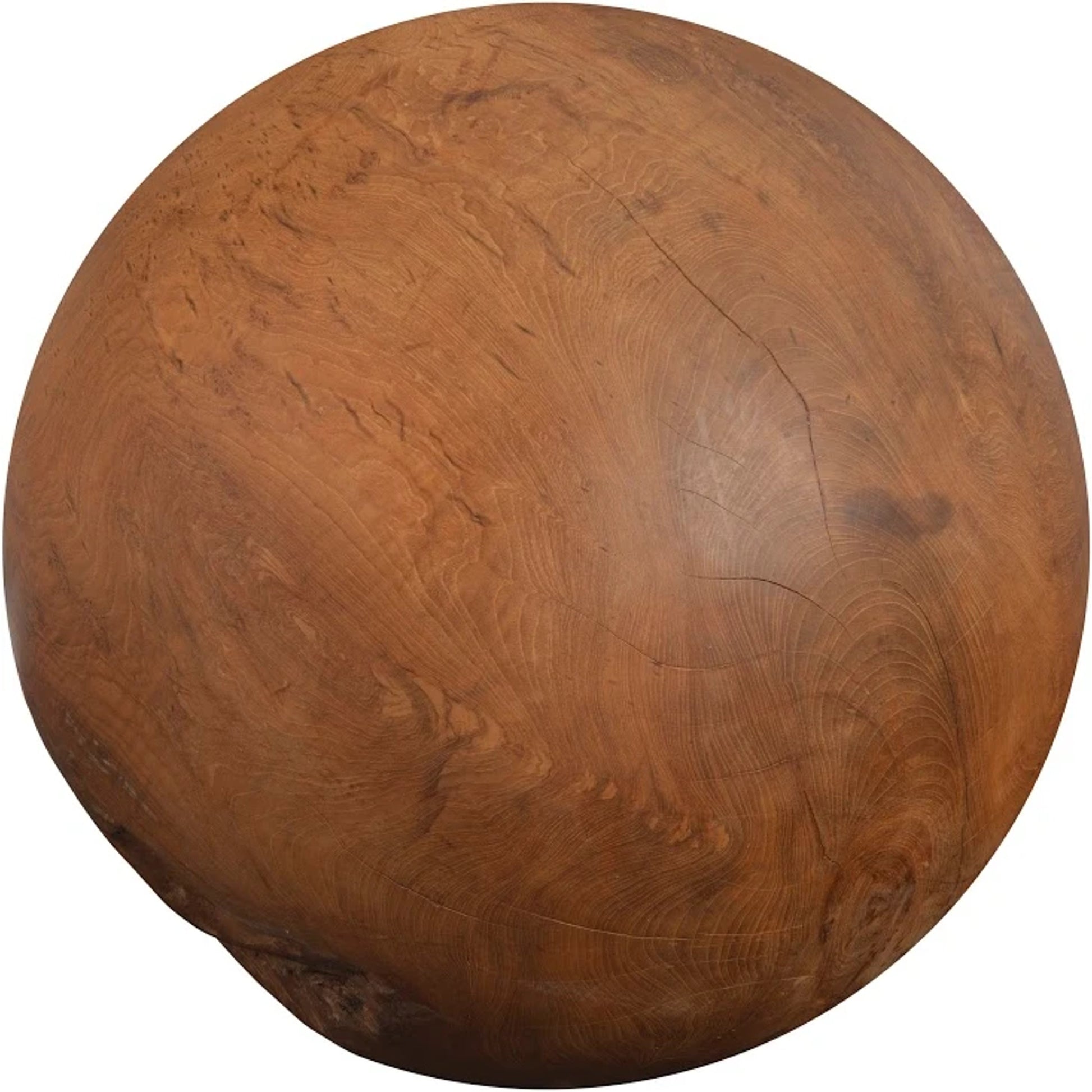 Natural Teak Wood Ball by Phillips Collection in brown. Made from unique in a eclectic & global style.