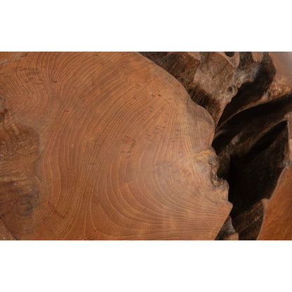 Natural Teak Wood Ball by Phillips Collection in brown. Made from unique in a eclectic & global style.