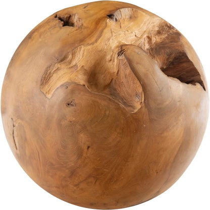 Natural Teak Wood Ball by Phillips Collection in brown. Made from unique in a eclectic & global style.