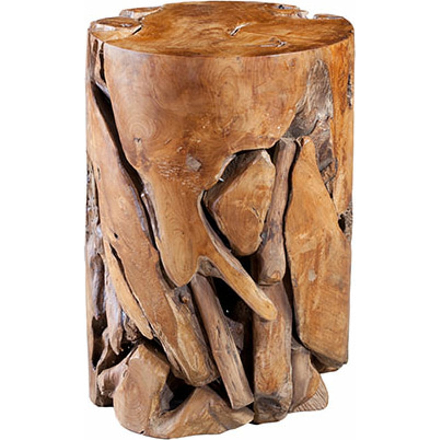 001 SR-939664 | Primary Silo | Teak Slice Round Pedestal by Phillips Collection in brown. Made from wood in a eclectic & global style.