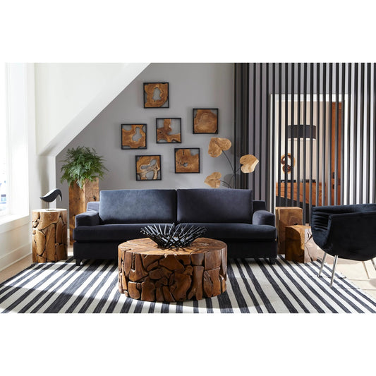 Teak Slice Round Coffee Table by Phillips Collection in brown. Made from wood in a eclectic & global style.