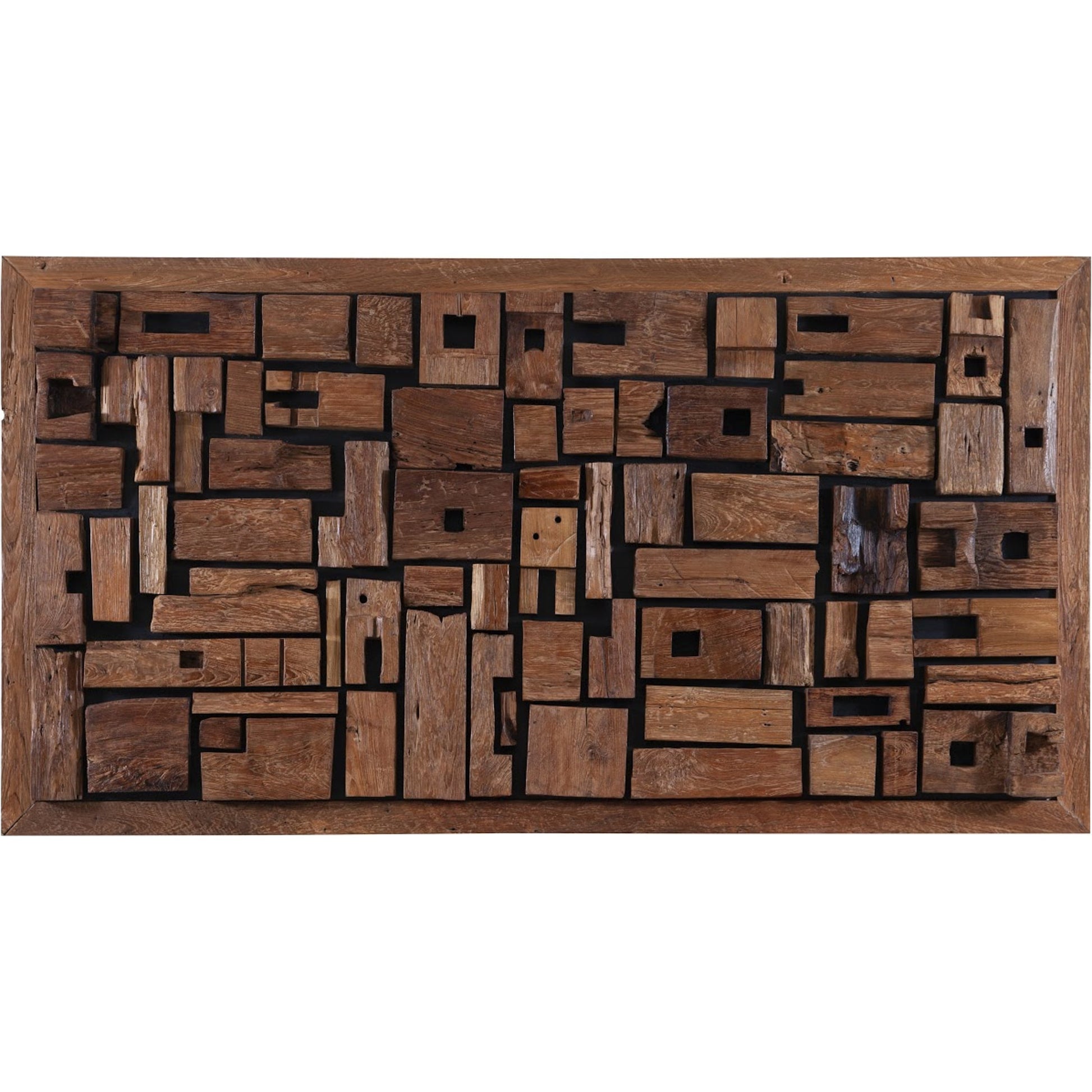 Asken Wall Art by Phillips Collection in brown. Made from wood in a modern style.