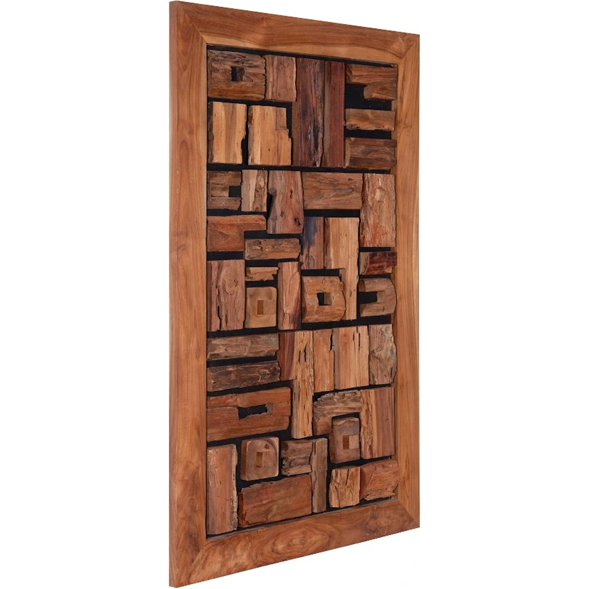 Asken Wall Art by Phillips Collection in brown. Made from wood in a modern style.