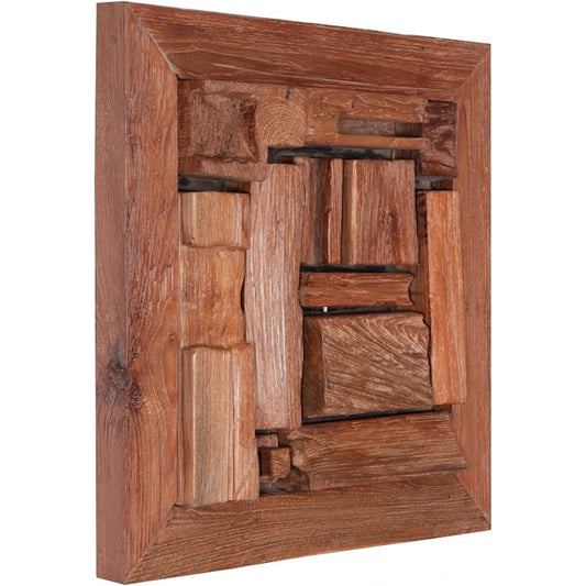 Asken Wall Tile by Phillips Collection in brown. Made from wood in a modern style.