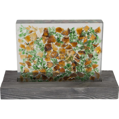 Captured Obsidian Lamp by Phillips Collection in clear, gray and multi. Made from resin in a coastal style.