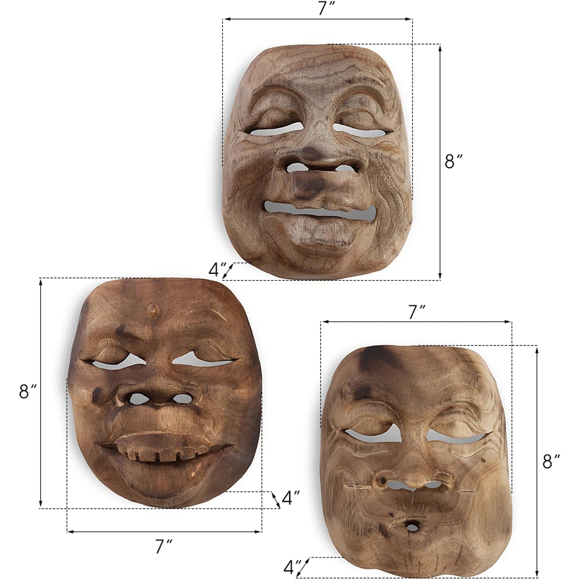 Indonesian Masks by Phillips Collection. Made from wood in a eclectic & global style.