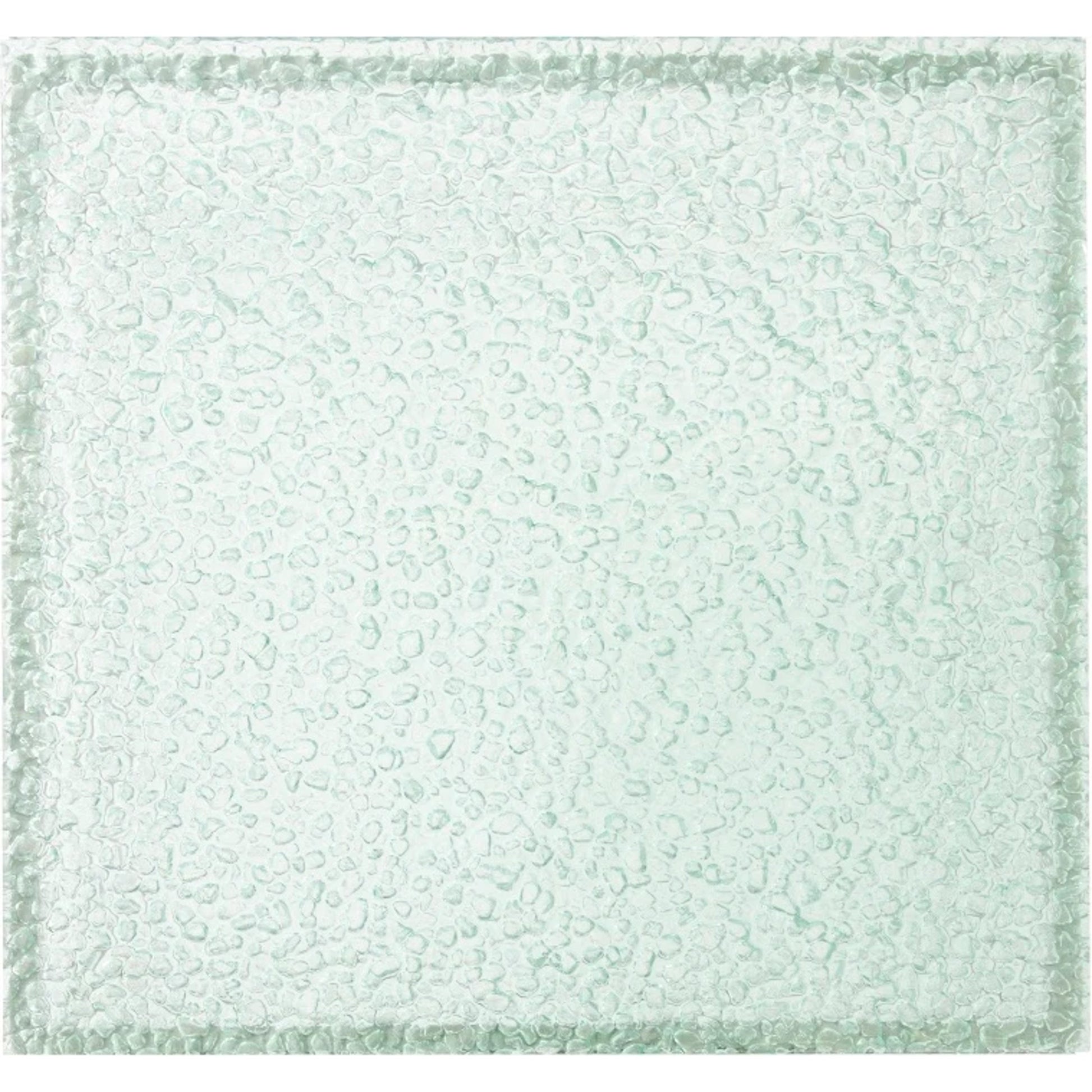 Bubble Glass Coffee Table by Phillips Collection in turquoise. Made from glass metal, stainless steel in a coastal style.