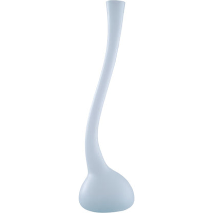 Frosted Corkscrew Vase by Phillips Collection in cyan. Made from glass in a modern style.