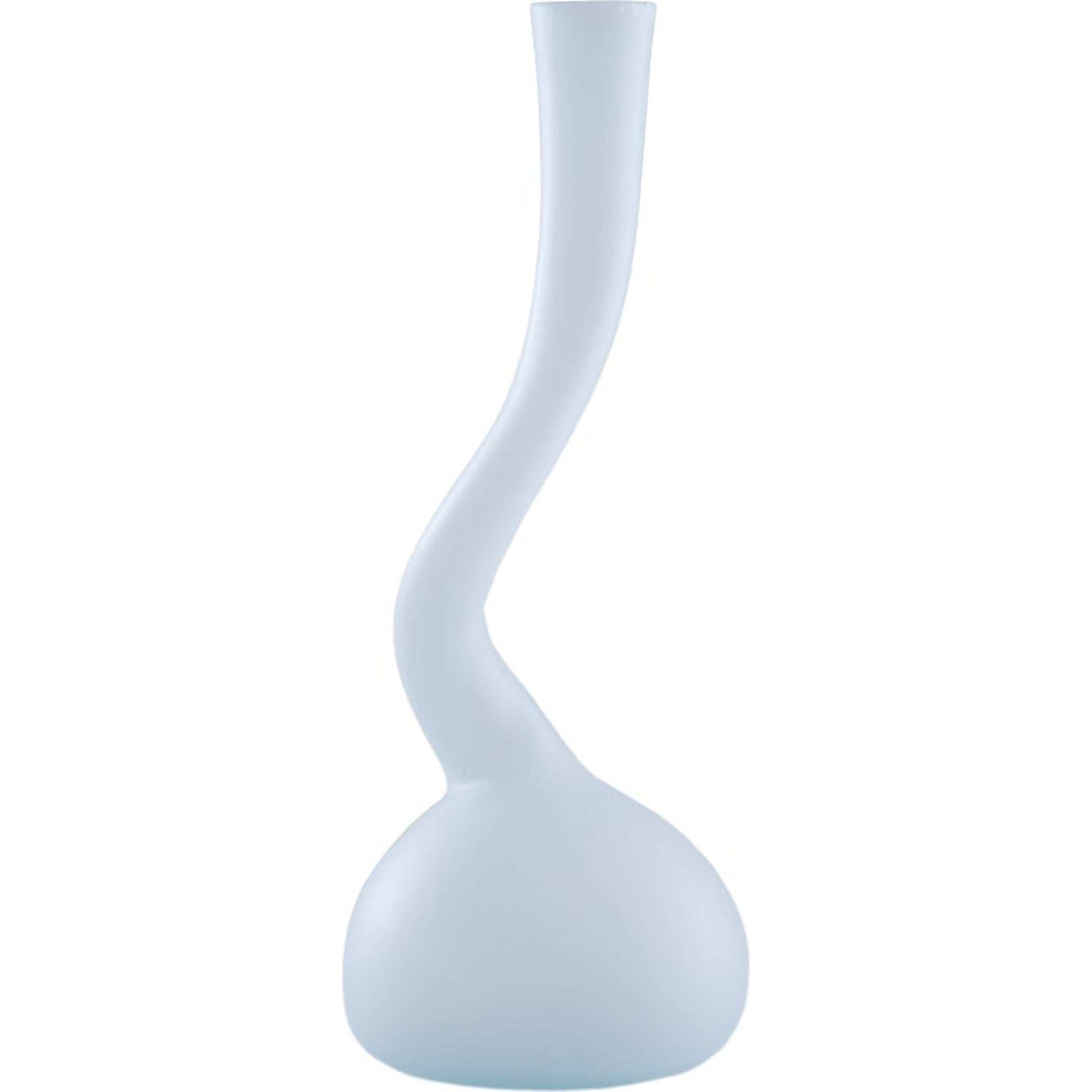 Frosted Corkscrew Vase by Phillips Collection in cyan. Made from glass in a modern style.