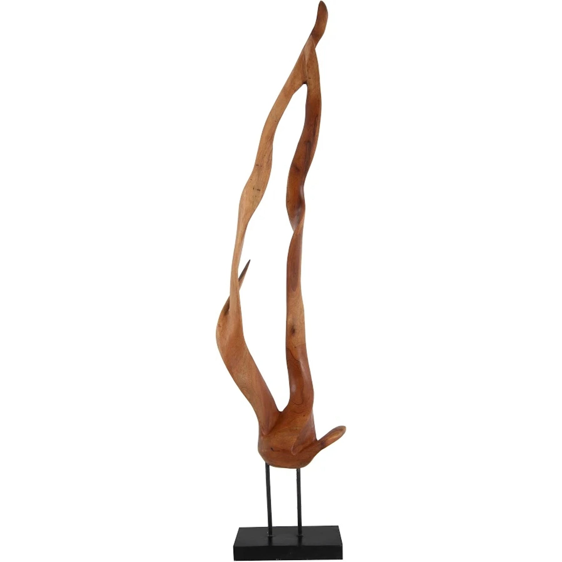 Mahogany Wood Sculpture by Phillips Collection in brown. Made from wood in a eclectic & global style.