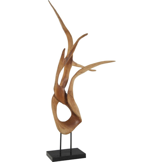 Mahogany Wood Sculpture by Phillips Collection in brown. Made from wood in a eclectic & global style.