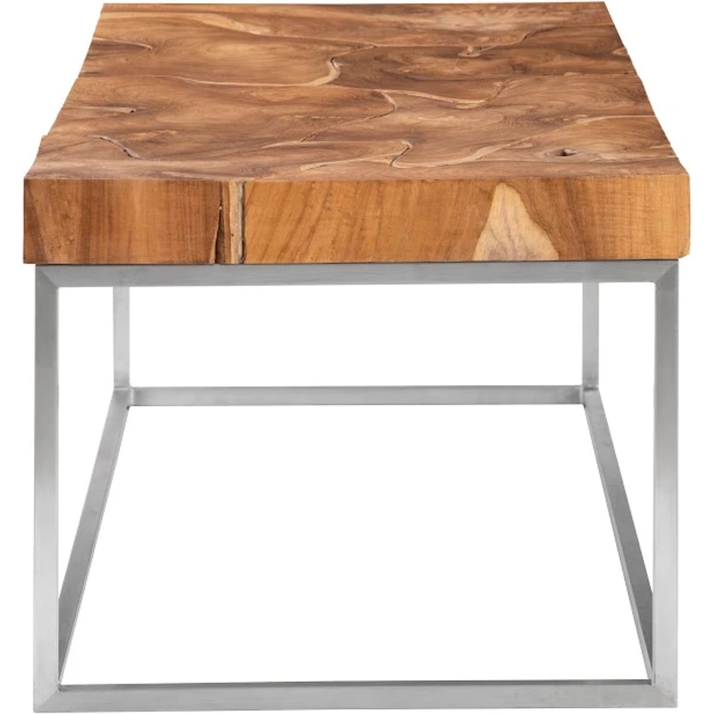 004 SR-939659 | Additional Silo | Teak Puzzle Coffee Table by Phillips Collection in beige. Made from wood, metal, stainless steel in a eclectic & global style.