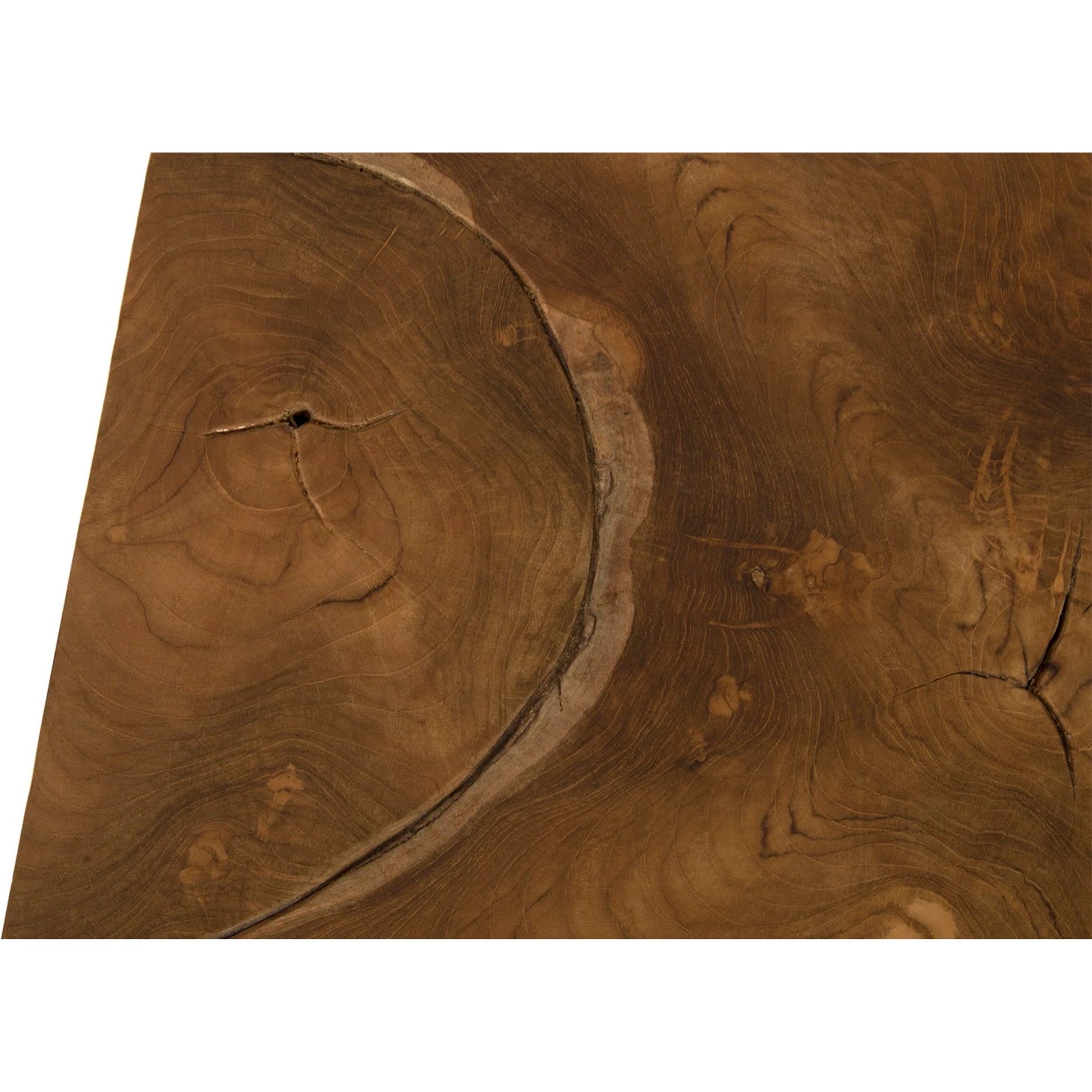 Teak Puzzle Side Table by Phillips Collection in brown, silver. Made from wood, teak metal, stainless steel in a eclectic & global style.